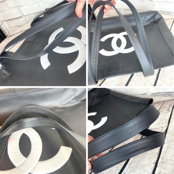 CHANEL large size leather tote *custom* vintage authentic - Picture 10 of 16